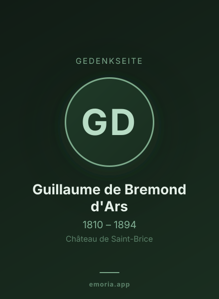 Gedenkportrait von Guillaume de Bremond d'Ars