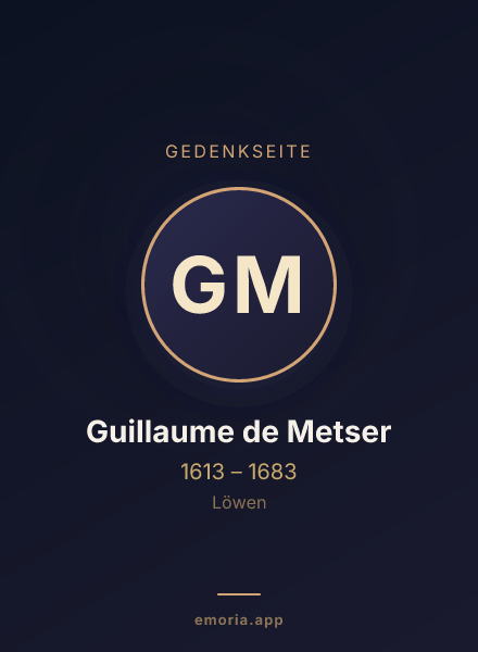 Gedenkportrait von Guillaume de Metser