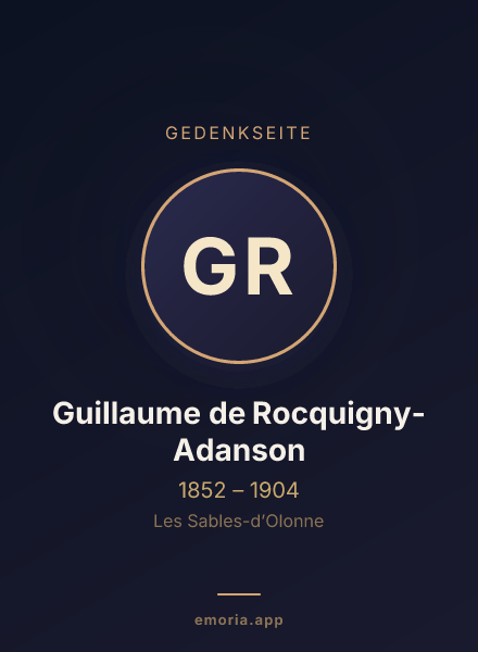 Gedenkportrait von Guillaume de Rocquigny-Adanson