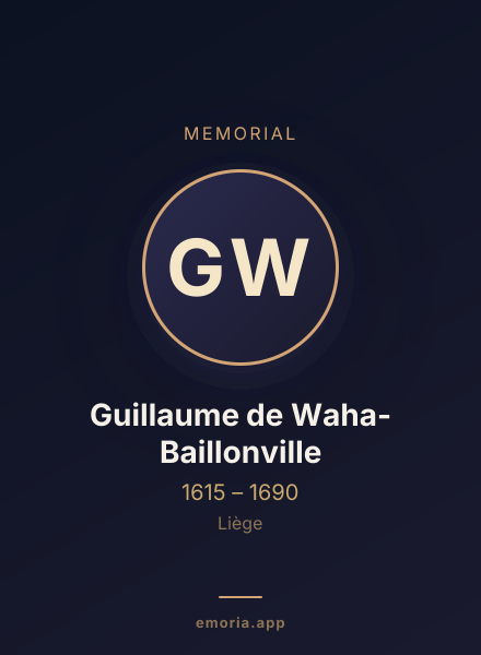 Memorial portrait of Guillaume de Waha-Baillonville