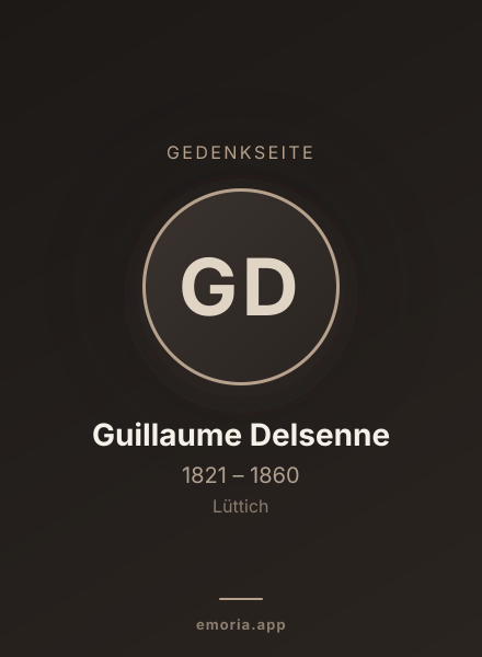 Gedenkportrait von Guillaume Delsenne