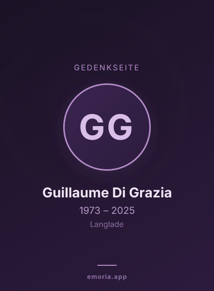 Gedenkportrait von Guillaume Di Grazia