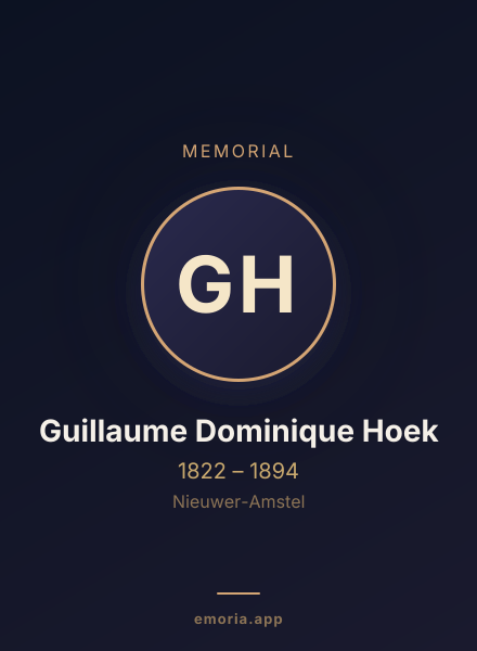 Memorial portrait of Guillaume Dominique Hoek