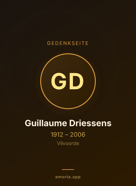 Gedenkportrait von Guillaume Driessens
