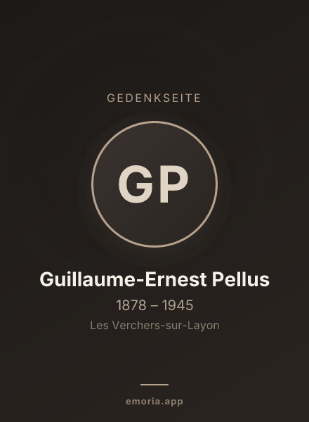 Gedenkportrait von Guillaume-Ernest Pellus