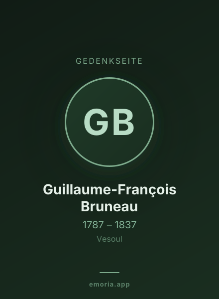 Gedenkportrait von Guillaume-François Bruneau