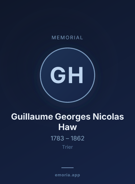 Memorial portrait of Guillaume Georges Nicolas Haw