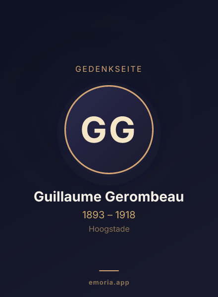 Gedenkportrait von Guillaume Gerombeau