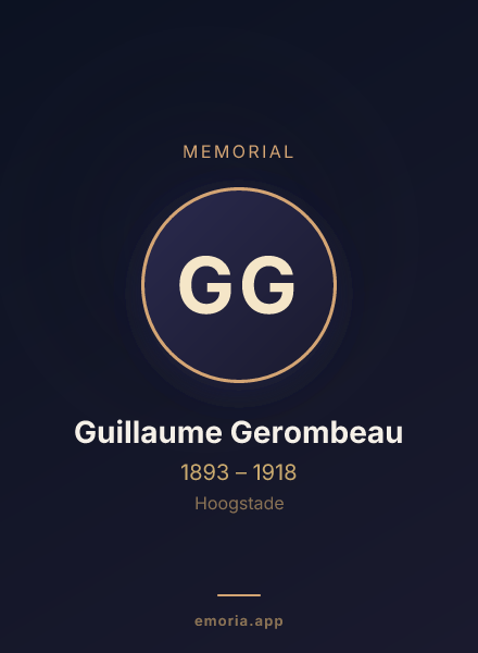 Memorial portrait of Guillaume Gerombeau