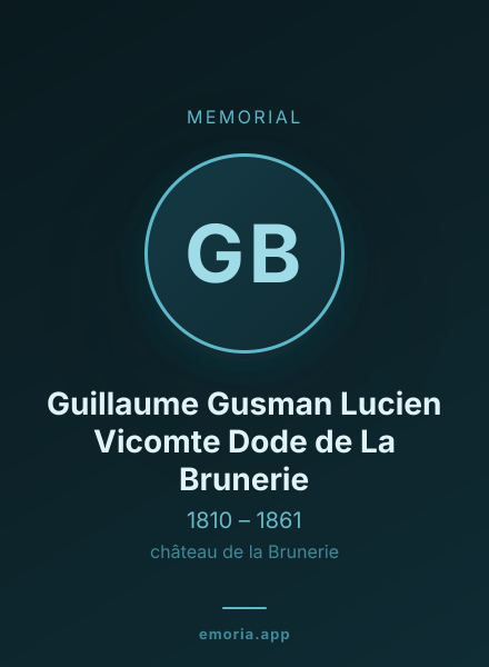 Memorial portrait of Guillaume Gusman Lucien Vicomte Dode de La Brunerie