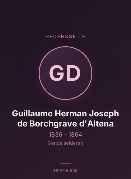 Gedenkportrait von Guillaume Herman Joseph de Borchgrave d'Altena