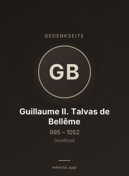 Gedenkportrait von Guillaume II. Talvas de Bellême