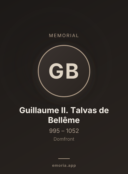 Memorial portrait of Guillaume II. Talvas de Bellême
