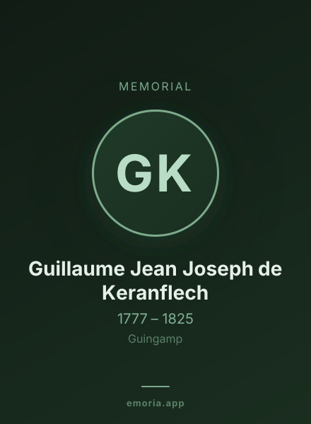Memorial portrait of Guillaume Jean Joseph de Keranflech