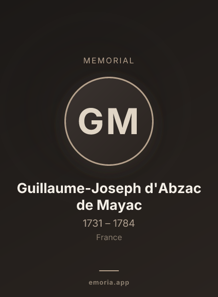 Memorial portrait of Guillaume-Joseph d'Abzac de Mayac