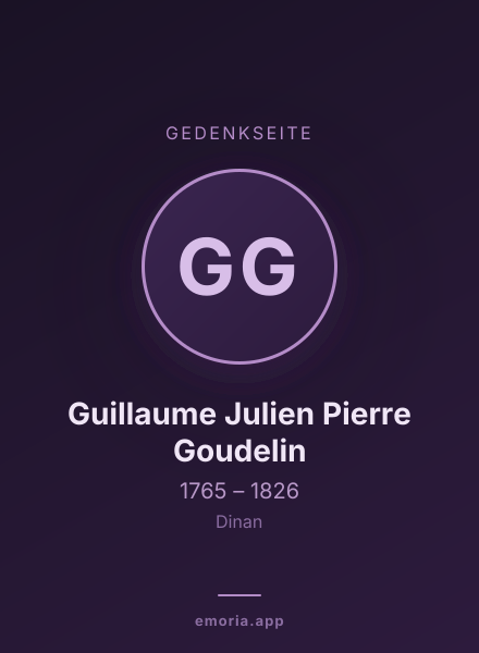 Gedenkportrait von Guillaume Julien Pierre Goudelin
