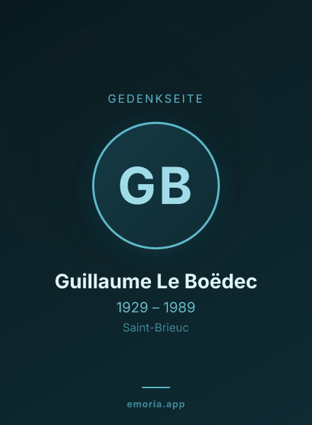 Gedenkportrait von Guillaume Le Boëdec