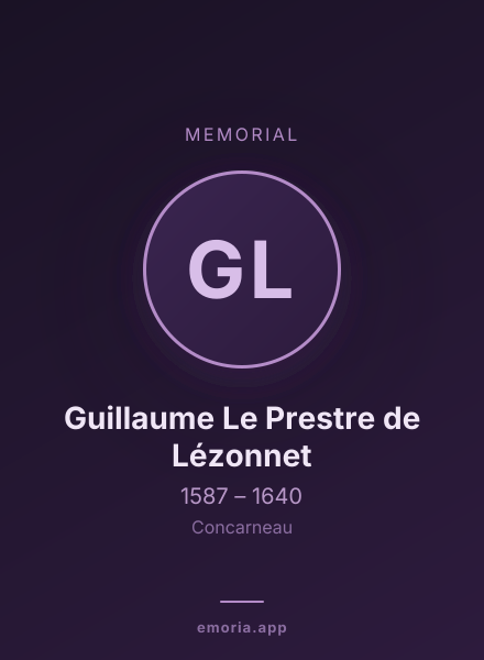 Memorial portrait of Guillaume Le Prestre de Lézonnet