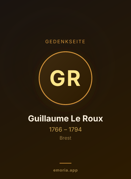 Gedenkportrait von Guillaume Le Roux
