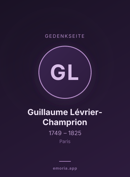 Gedenkportrait von Guillaume Lévrier-Champrion