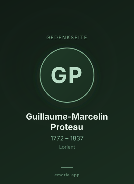 Gedenkportrait von Guillaume-Marcelin Proteau