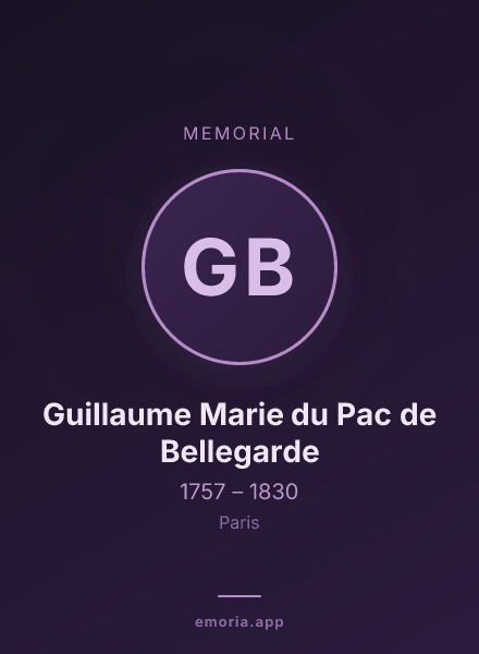 Memorial portrait of Guillaume Marie du Pac de Bellegarde