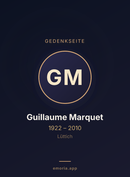 Gedenkportrait von Guillaume Marquet