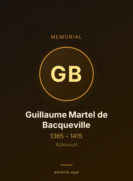Memorial portrait of Guillaume Martel de Bacqueville