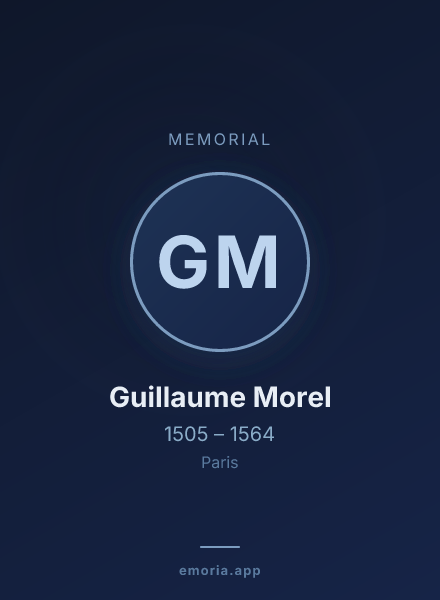 Memorial portrait of Guillaume Morel