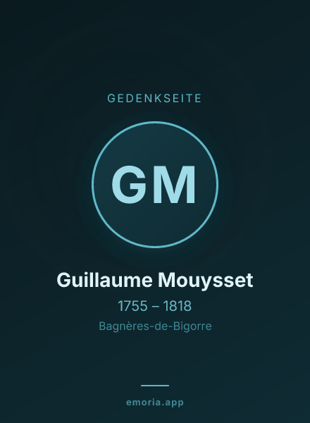 Gedenkportrait von Guillaume Mouysset