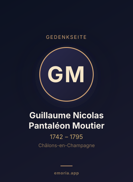 Gedenkportrait von Guillaume Nicolas Pantaléon Moutier