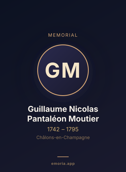 Memorial portrait of Guillaume Nicolas Pantaléon Moutier