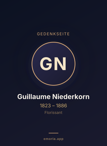 Gedenkportrait von Guillaume Niederkorn