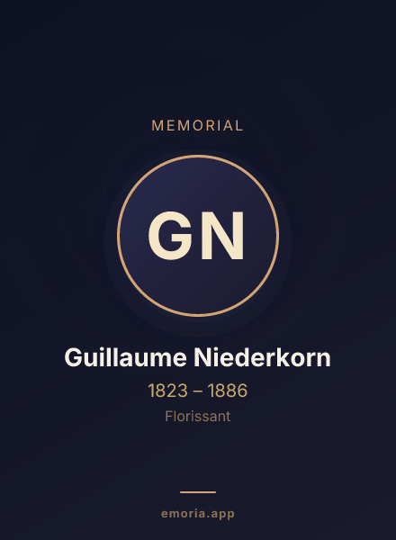 Memorial portrait of Guillaume Niederkorn