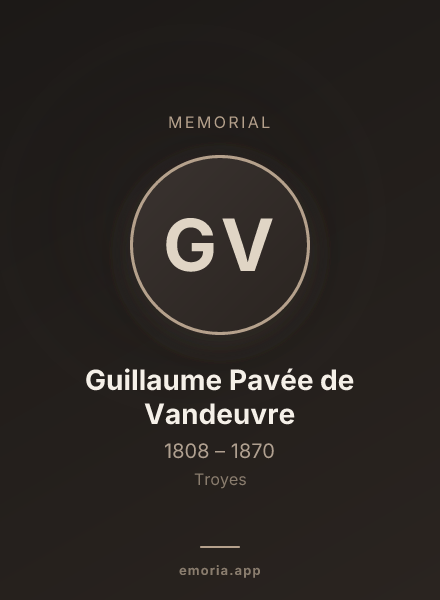 Memorial portrait of Guillaume Pavée de Vandeuvre