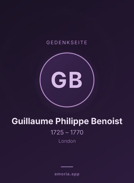 Gedenkportrait von Guillaume Philippe Benoist