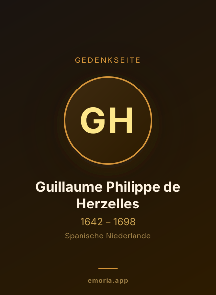 Gedenkportrait von Guillaume Philippe de Herzelles