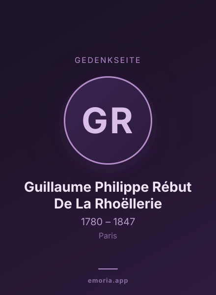 Gedenkportrait von Guillaume Philippe Rébut De La Rhoëllerie