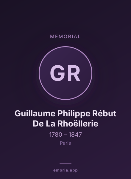 Memorial portrait of Guillaume Philippe Rébut De La Rhoëllerie