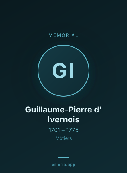 Memorial portrait of Guillaume-Pierre d' Ivernois