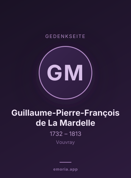 Gedenkportrait von Guillaume-Pierre-François de La Mardelle