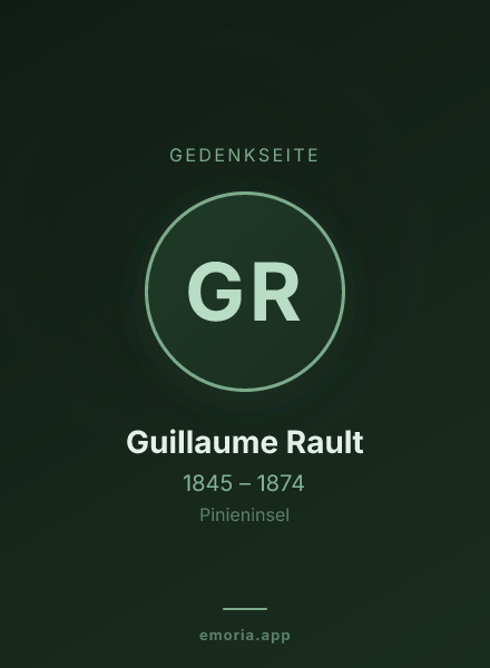 Gedenkportrait von Guillaume Rault