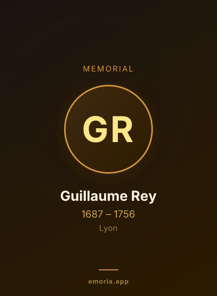 Memorial portrait of Guillaume Rey