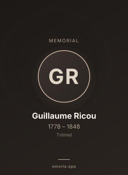 Memorial portrait of Guillaume Ricou