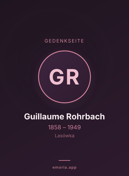 Gedenkportrait von Guillaume Rohrbach