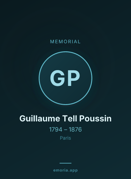 Memorial portrait of Guillaume Tell Poussin