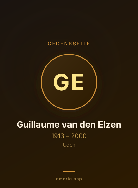 Gedenkportrait von Guillaume van den Elzen