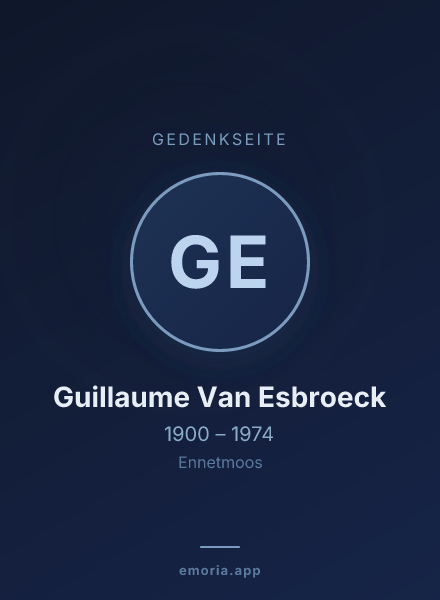 Gedenkportrait von Guillaume Van Esbroeck