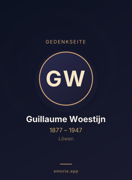 Gedenkportrait von Guillaume Woestijn