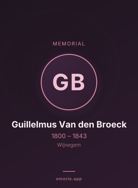 Memorial portrait of Guillelmus Van den Broeck